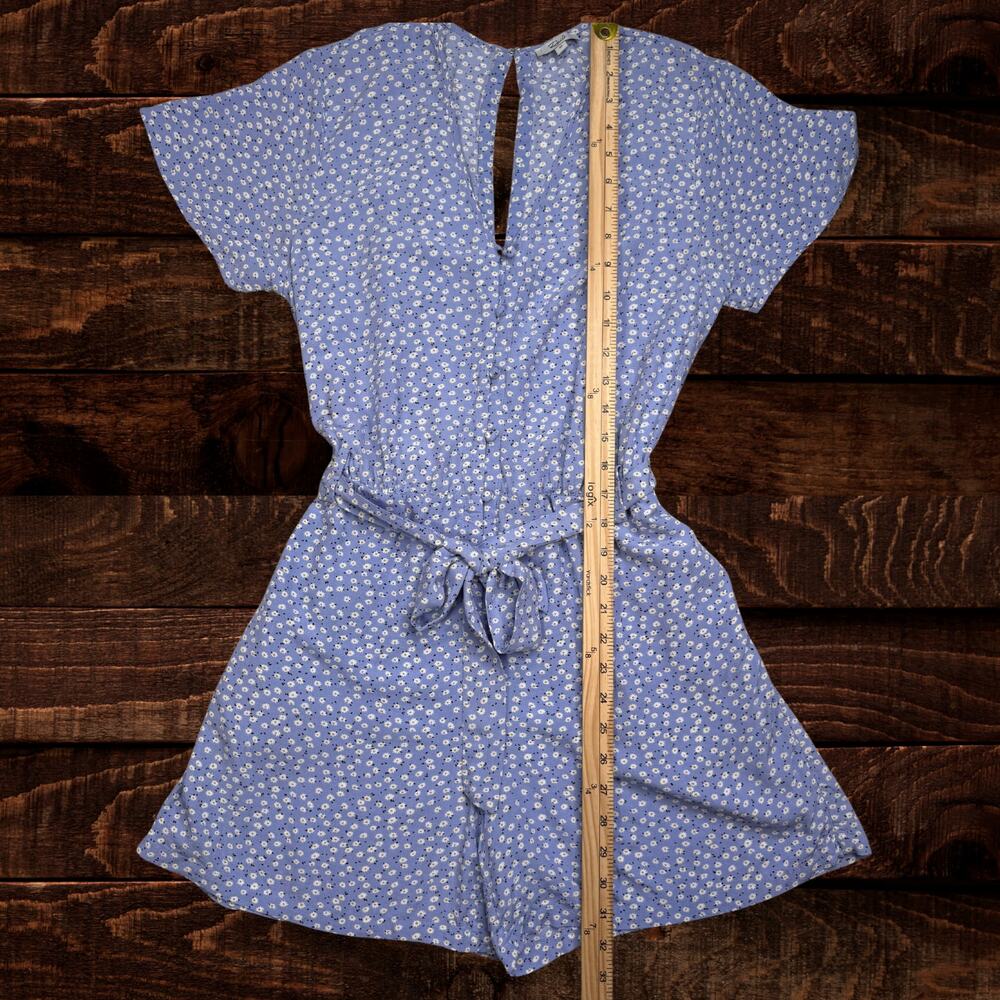 Rails Sophia Sky Blue Daisies Ditsy Floral Romper Coastal Vacation Medium - Picture 7 of 8